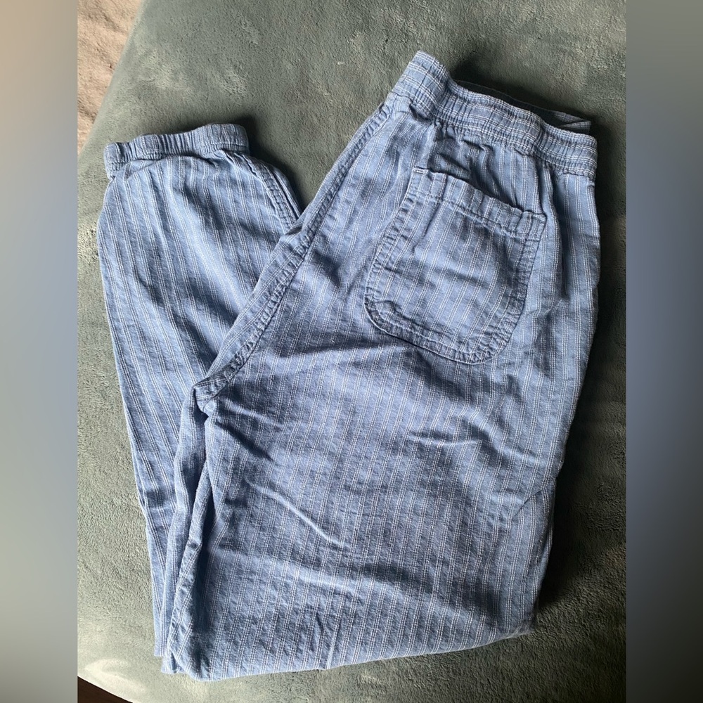 Patagonia hemp/cotton blend striped joggers large